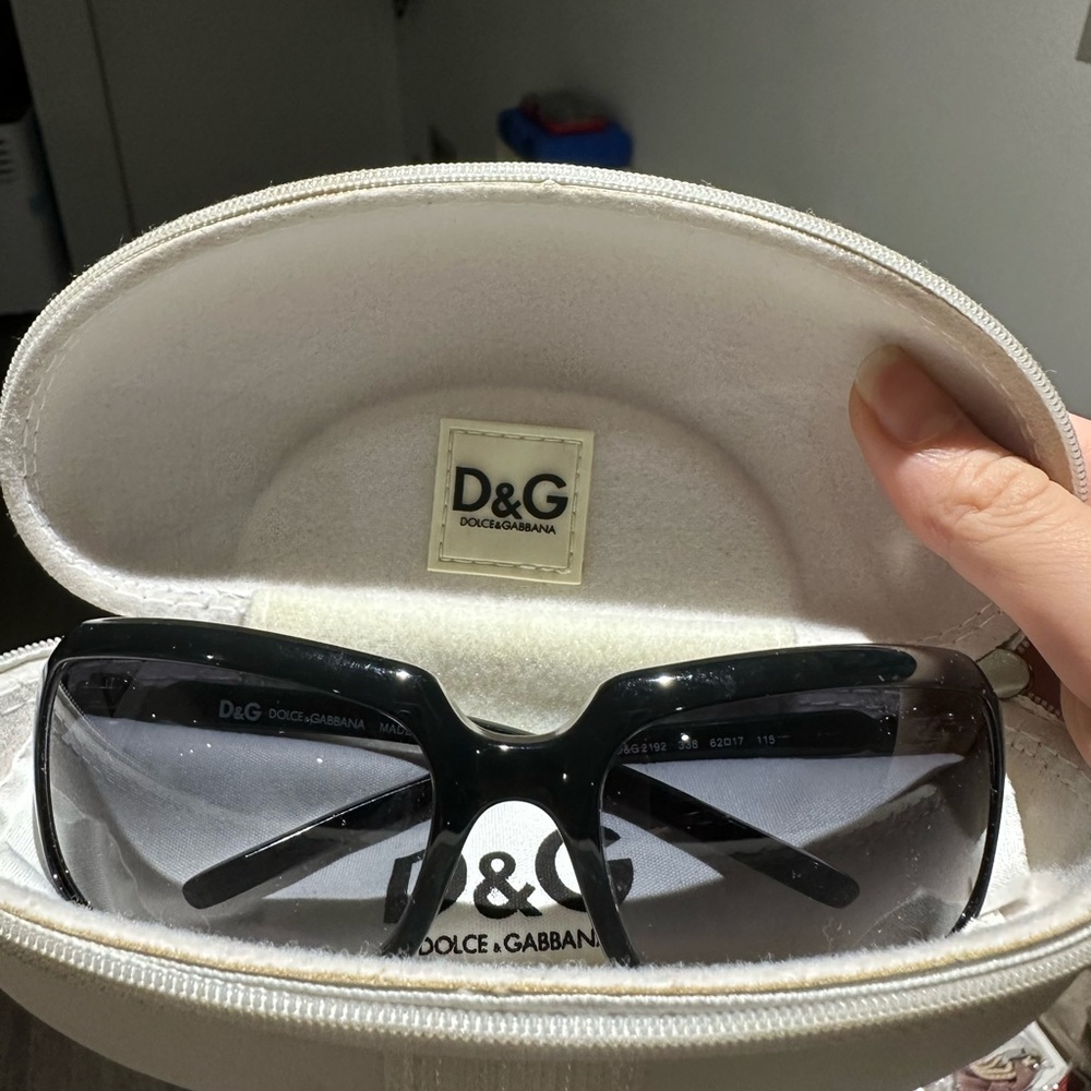 Dolce & Gabbana Black Sunglasses with White Case